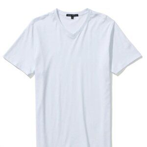 Robert Barakett V Neck Tee - Size Large - White - New with Tags